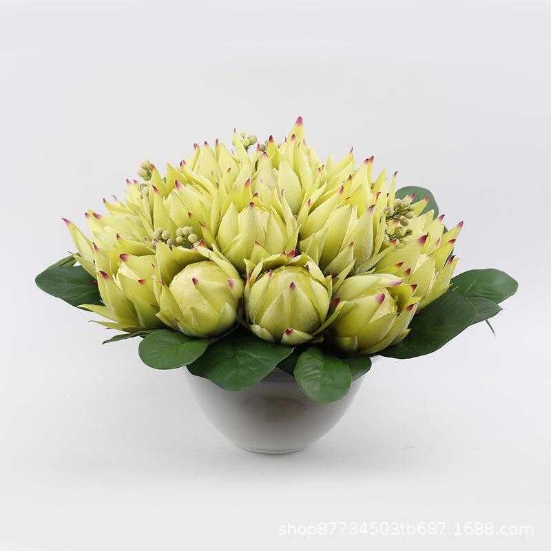 仿真花艺植物花卉盆栽现代轻奢酒店样板房餐桌洽谈桌假花盆景摆件