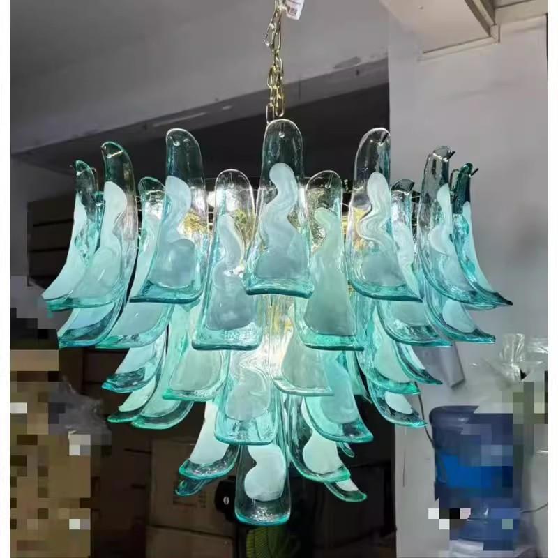 高端产品法式轻奢穆拉诺玻璃吊灯玫瑰简约别墅客厅卧室灯餐厅酒店
