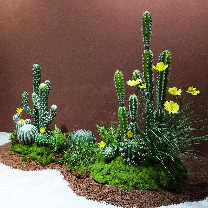 北欧仿真植物仙人掌仙人柱小仙人球橱窗装饰绿植造景套装景观摆件
