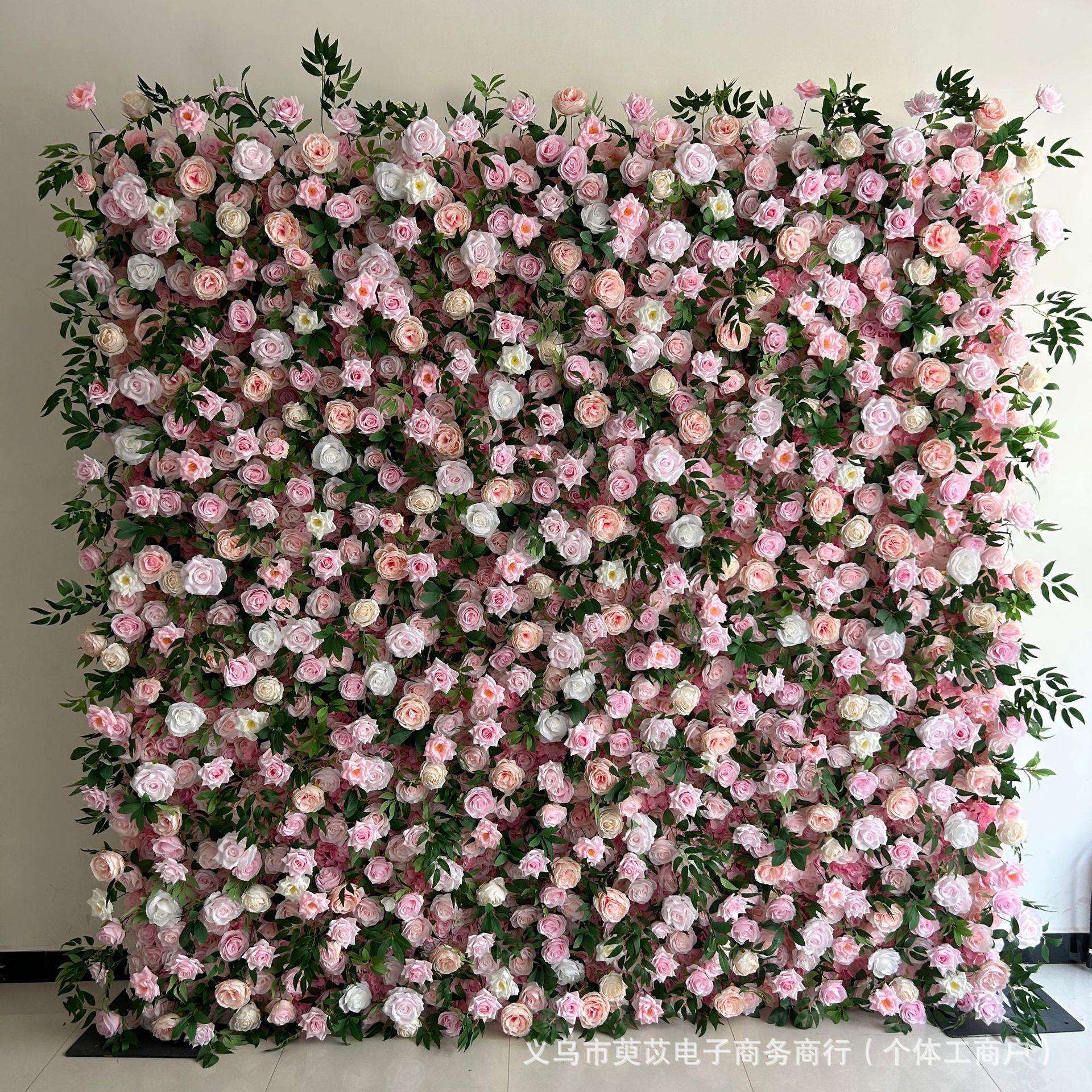 5D布底花墙花艺 影楼橱窗店面装饰婚庆婚礼布置道具