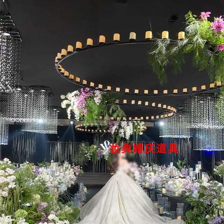 婚庆道具婚礼堂蜡烛吊灯火柴苗工业风烛台路引婚礼秀宴会