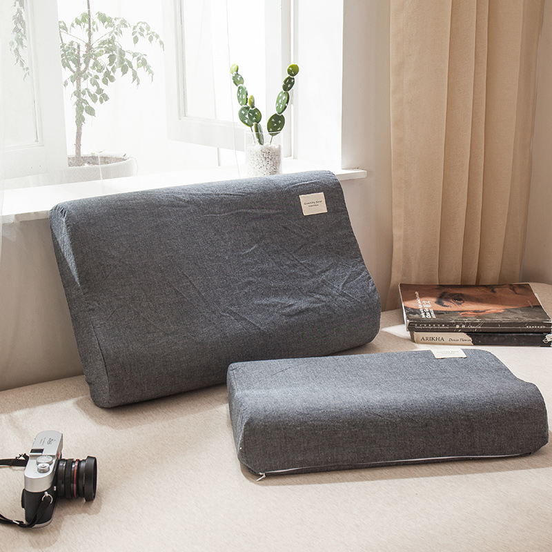 水洗棉乳胶枕套一个装成人60x40单人50x30枕头套全棉