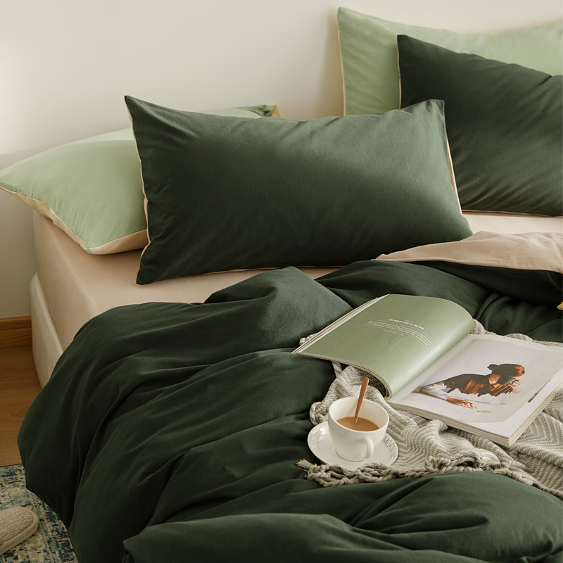 A类婴儿级丨针织天竺棉裸睡四件套 四季通用纯棉全棉床上被套床单