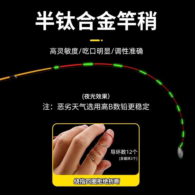 小黄鸭冰钓稍桥钓稍路亚滑漂稍冰钓手把钓鱼竿配件装备
