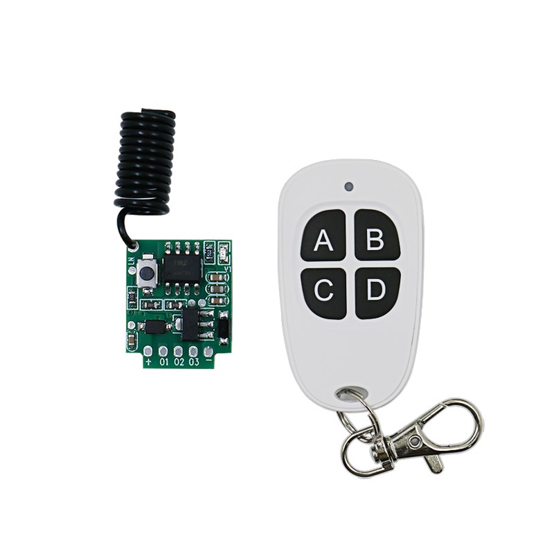 S301款3路遥控开关模块低功耗3V3.7V12V24V电池电源灯无线遥控器