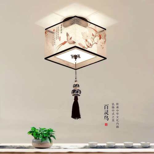 新中式走道灯玄关阳台吸顶灯LED现代简约卧室走廊门厅中式小吊灯