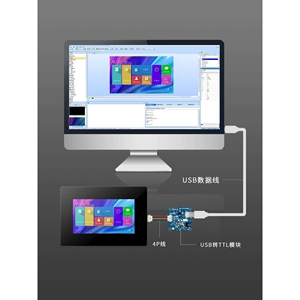 淘晶驰X2系列7寸新款电阻带外壳串口屏 性价比触摸显示屏 800*480