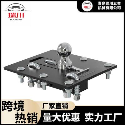 61052跨床折叠球鹅颈钩，30,000磅，2-5/16英寸球，黑色