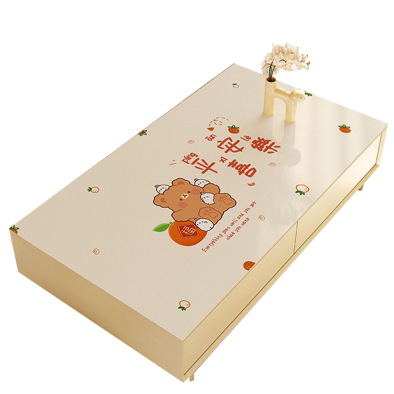 茶几垫2023年新款长方形高级感桌垫防油防水皮革壁纸免洗防烫