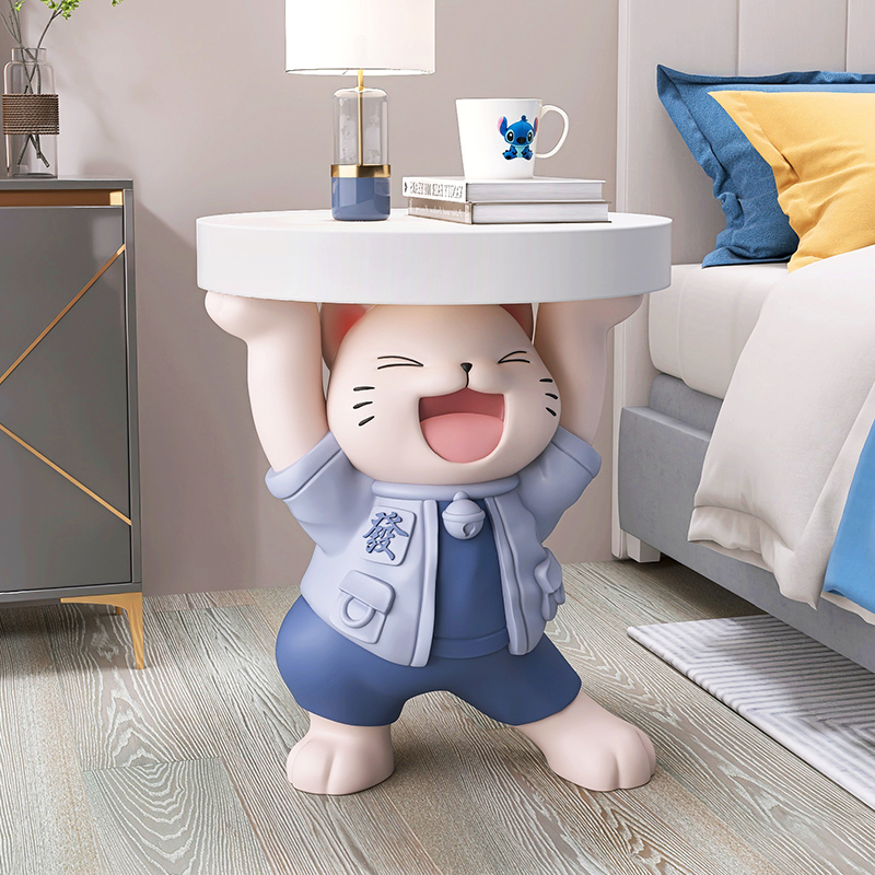 大型招财猫落地摆件沙发旁床头柜茶几音响工艺品搬家乔迁开业礼物