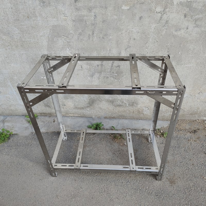 家用空调外机多台架不锈钢2.0厚1匹1.5P2匹3匹双层落地叠放通用架