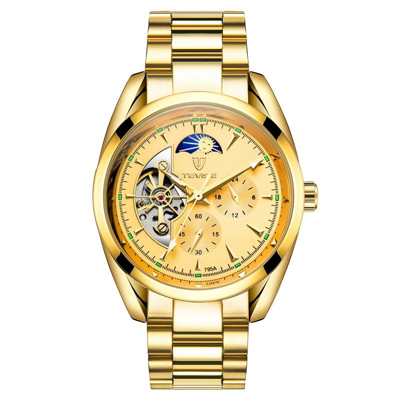 新款特威斯抖音小表盘ins男士手表全自动机械表星辰手表厂家
