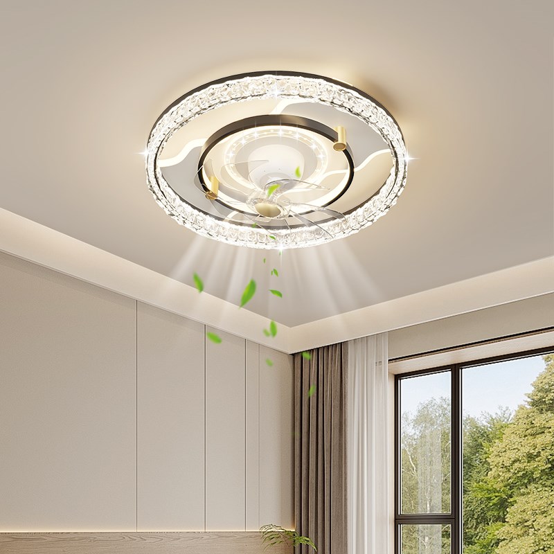 北欧客厅风扇灯2025新款全光谱灯具现代简约家用餐厅卧室吸顶护眼