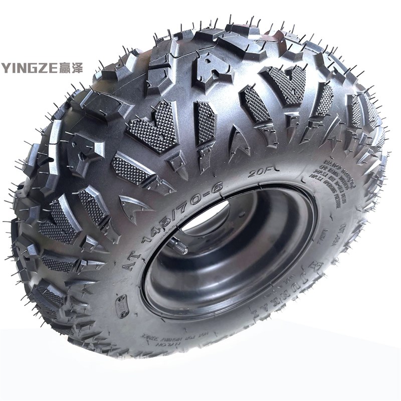 自制四轮电动摩托车沙滩车卡丁车145/70-6寸真空轮胎A字轮胎轮毂