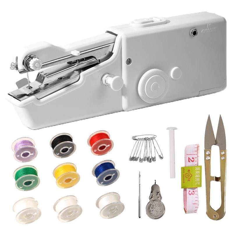 手持缝纫机家用小型手动锁边缝衣服神器电动迷你针线 缐可携式自