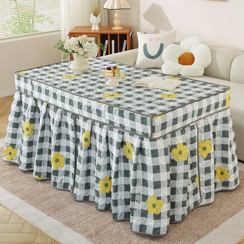 新款烤火罩长方形加厚烤火桌子罩套电炉桌罩电暖桌茶几取暖桌被子
