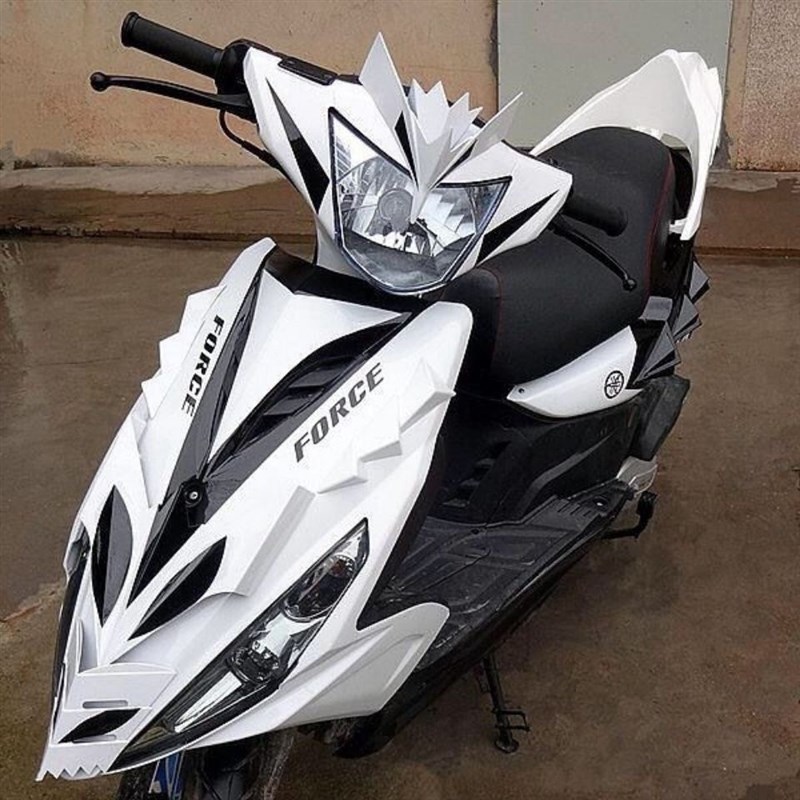 二手雅马哈白幽灵鬼火摩托踏板车125cc男女通用助力车整车