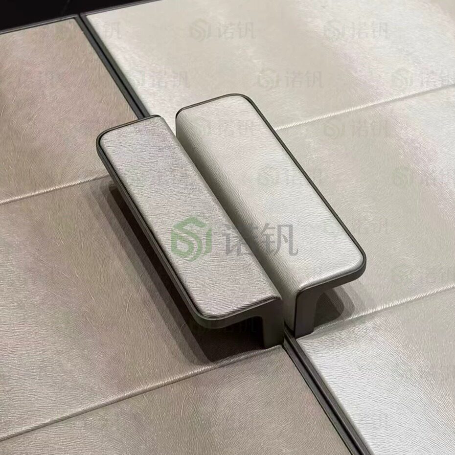 威法小苹果拉手可贴皮革隐形同色嵌入式衣帽间内嵌衣柜别墅门把手图片