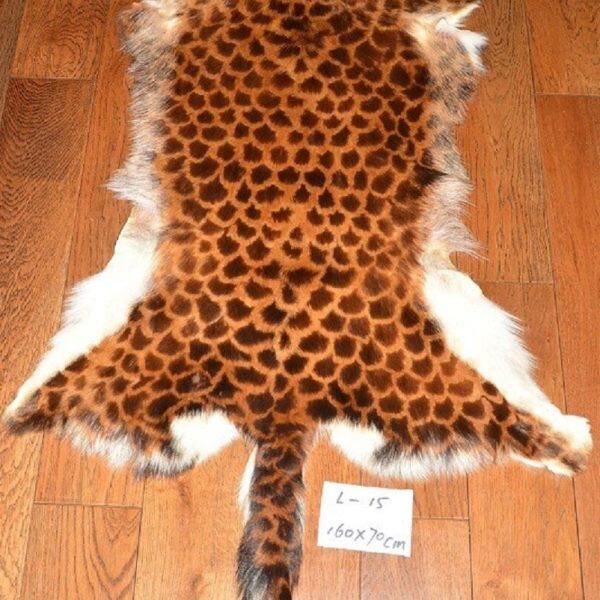 真皮毛一体仿豹纹L15皮褥子 地垫 床前垫 汽车坐垫沙发垫飘窗垫