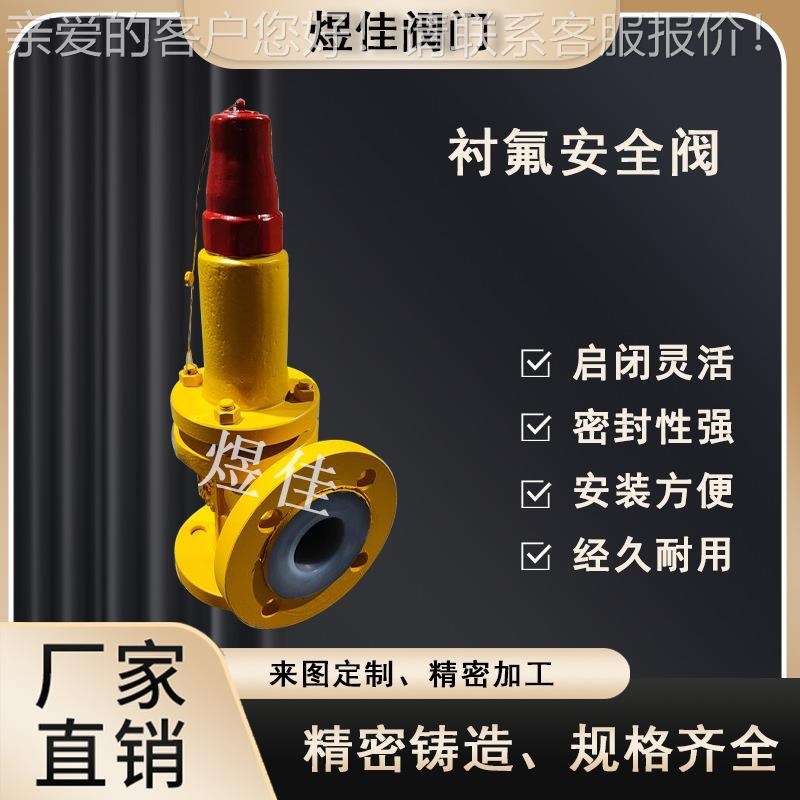 厂家供应 A42F46-1s6C氯气安全阀 液氯化工用耐腐蚀衬氟安全阀