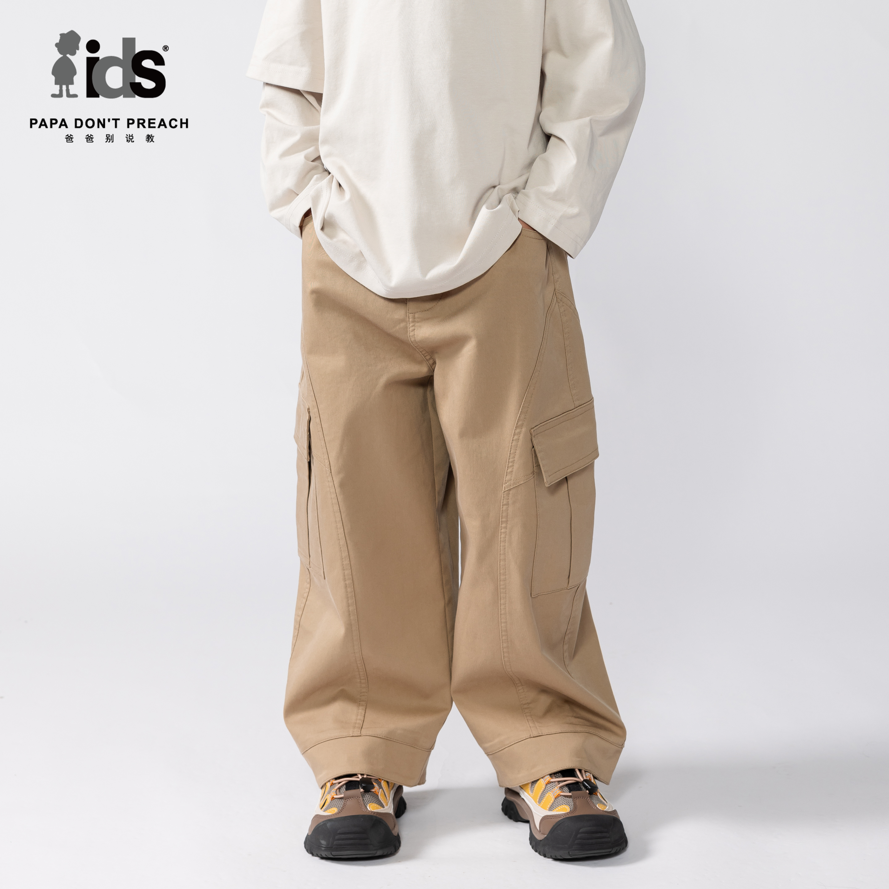 IDS童装休闲梭织工装长裤
