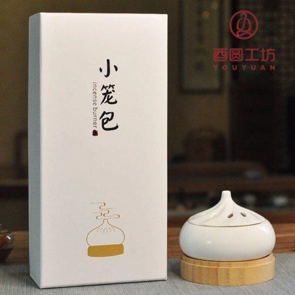 酉圆小笼包家用电子熏香炉陶瓷插电沉檀香精油室内香薰可定时调温