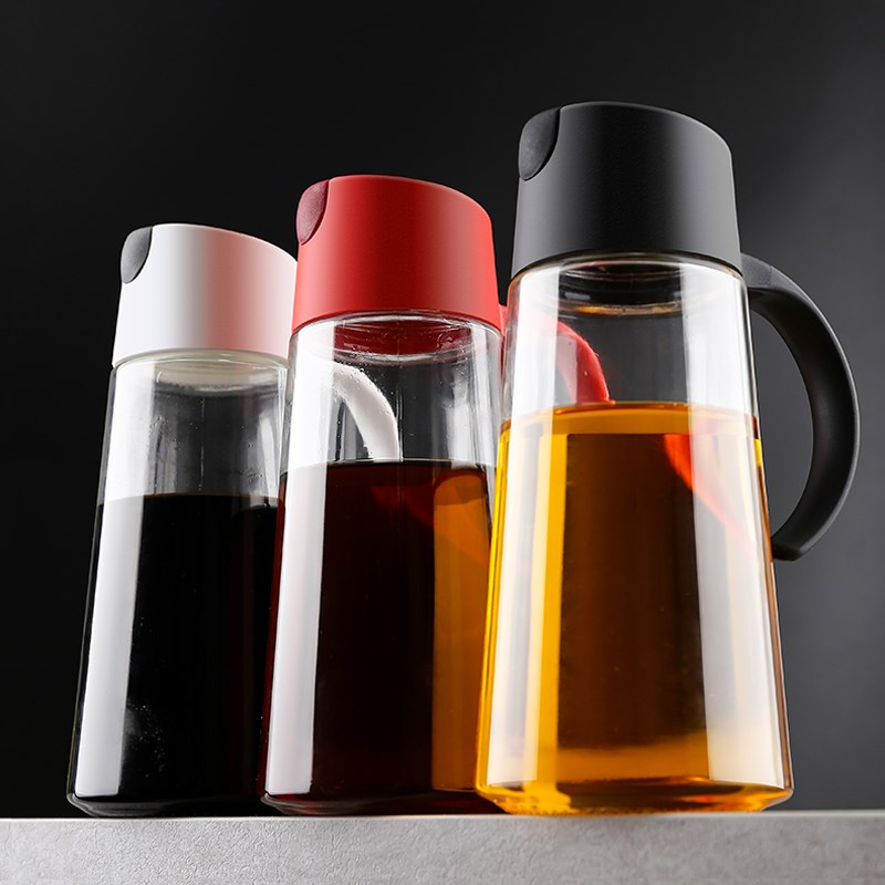 资顺自动开合玻璃油壶装油倒油防漏厨房J家用大容量酱油醋油罐油