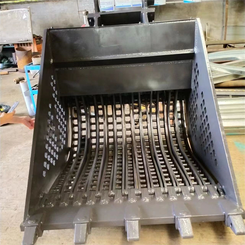 200挖机高频振动筛斗 筛分矿石专用震动筛农田整改液压分离斗