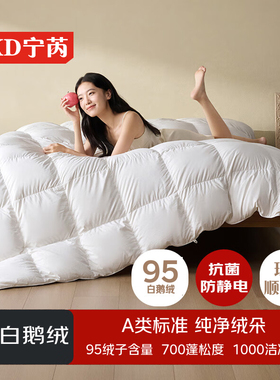 NXD官方旗舰店正品95白鹅绒被羽绒被加厚保暖春秋冬加厚被子被芯