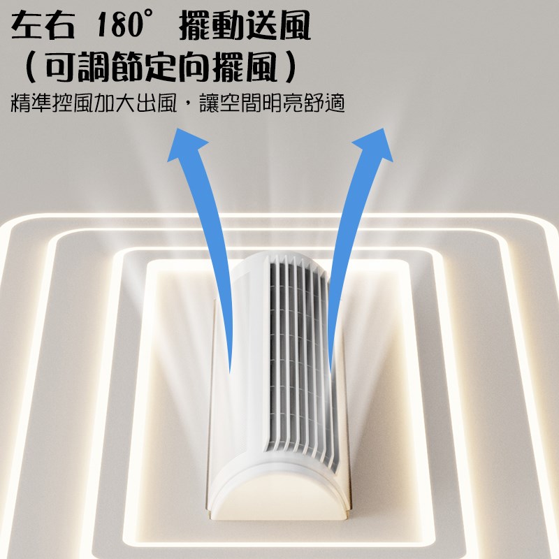 全光谱110V无叶风扇客厅灯2025新款智能遥控语音吸顶灯卧室护眼灯