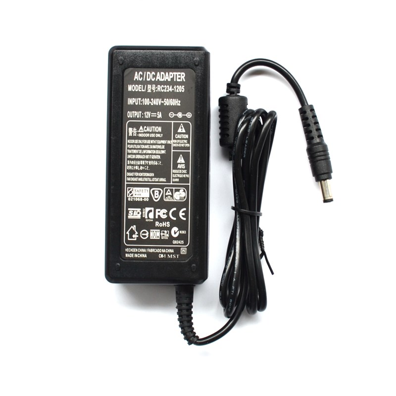 12V5A电源适配器液晶显示器LED灯带安防监控门禁60W稳压电源线12V