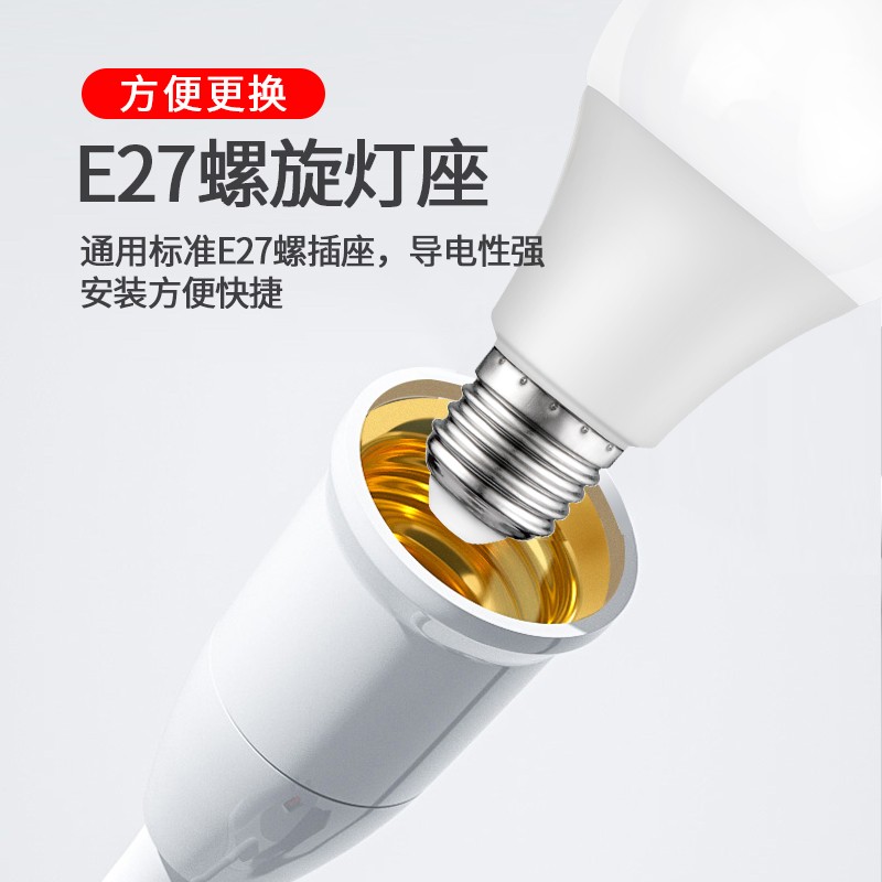 插座灯泡直插式带开关插电灯led家用超亮卧室客厅节能墙壁插头灯