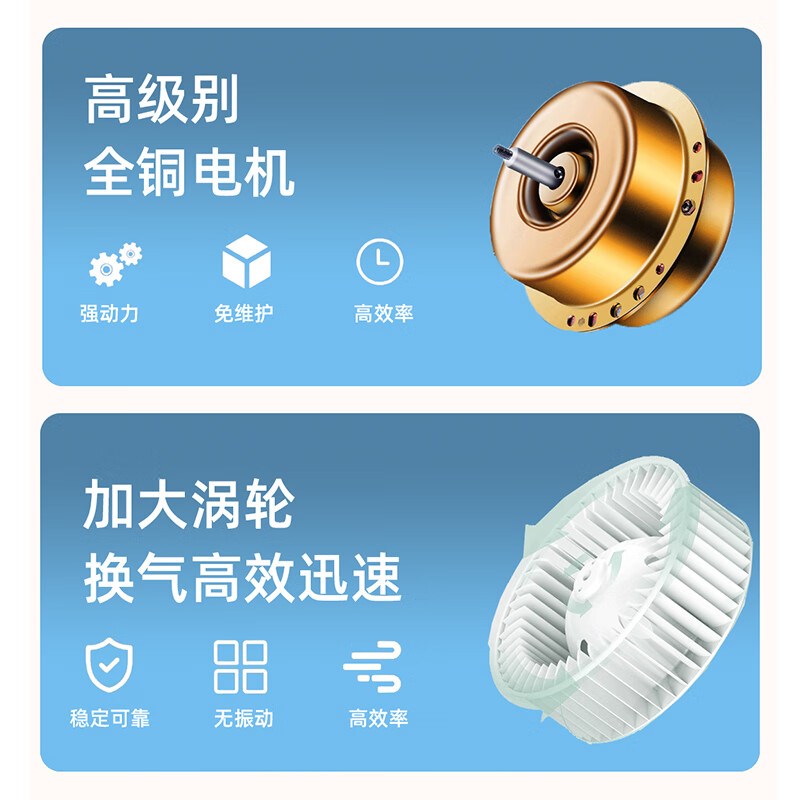 集成吊顶排气扇换气扇300x300静音厨房卫生间吸顶超薄抽风排风