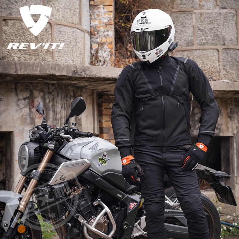 REVIT气浪3摩托车骑行服网眼透气防摔四季通勤摩旅男女机车拉力服