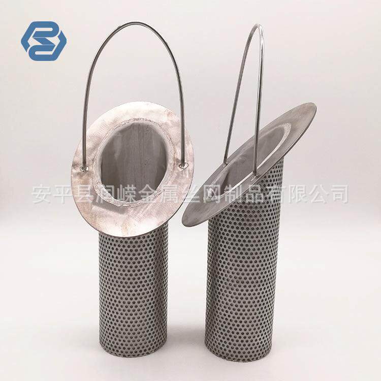 提篮滤芯提篮过滤桶斜口篮式滤芯Y型过滤器304不锈钢临时过滤器