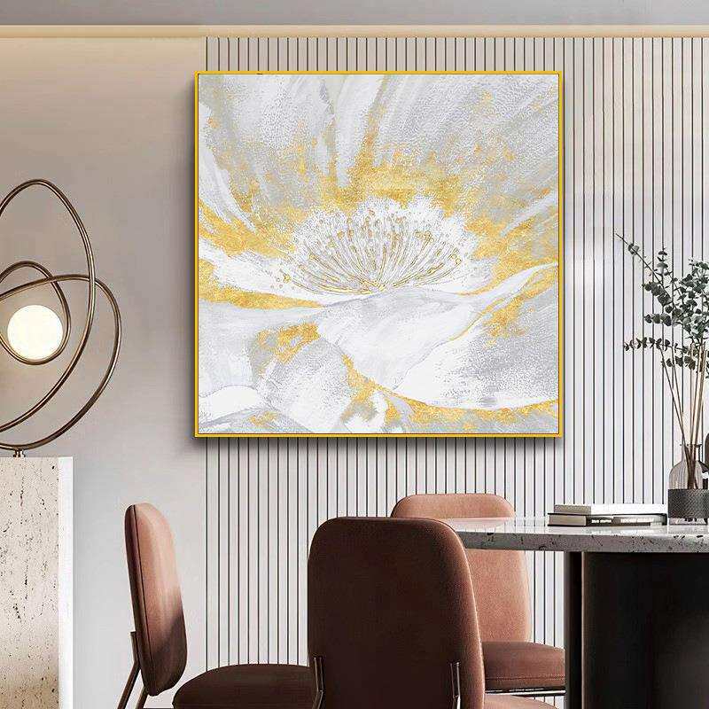 纯手绘抽象油画 花卉沙发背景客厅卧室画玄关餐厅挂墙肌理装饰画