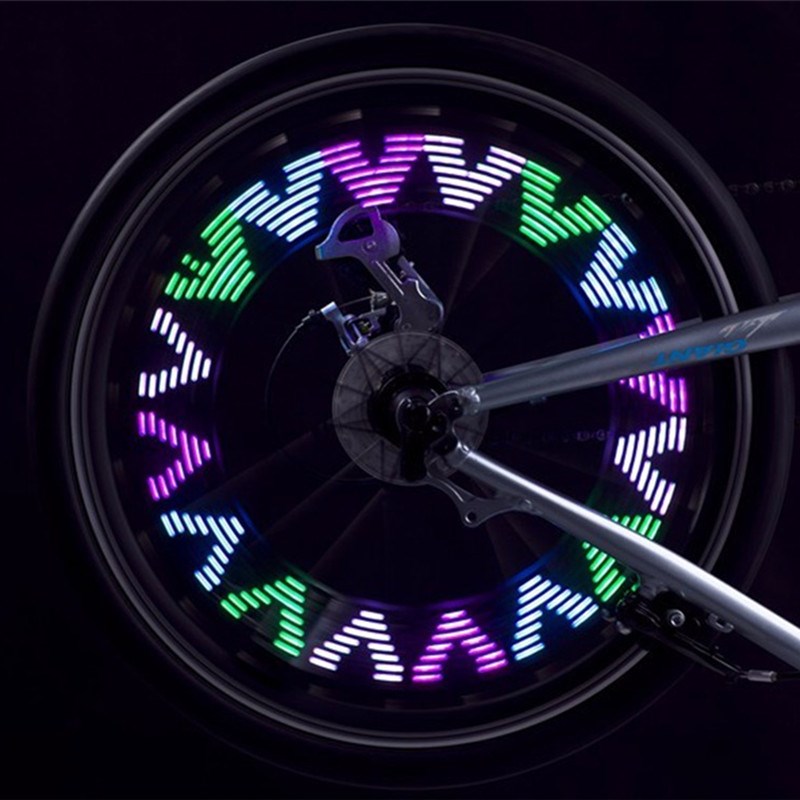 自行车灯夜骑风火轮七彩灯山地车灯装饰灯儿童轮胎灯单车轮灯配件