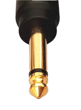 纹身电源DC线马达机连接dc55插头直6.35头配纹绣电机黑色全铜电线