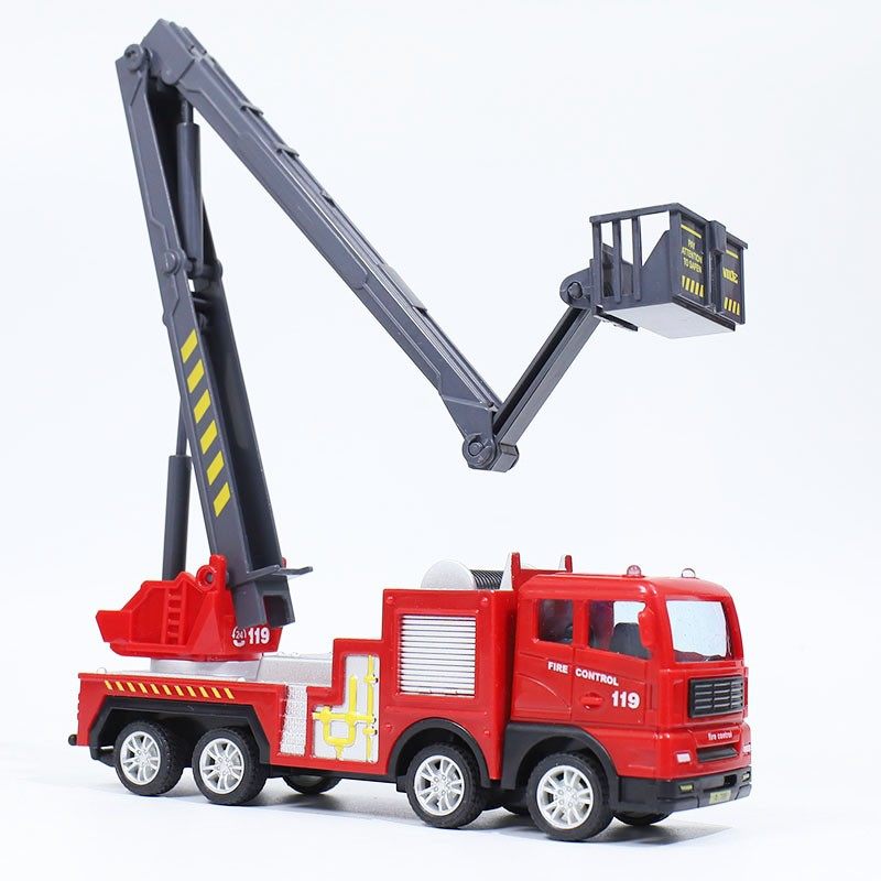 惯性消防车玩具车消防员汽车云梯车水泵车升降救援车儿童男孩模型