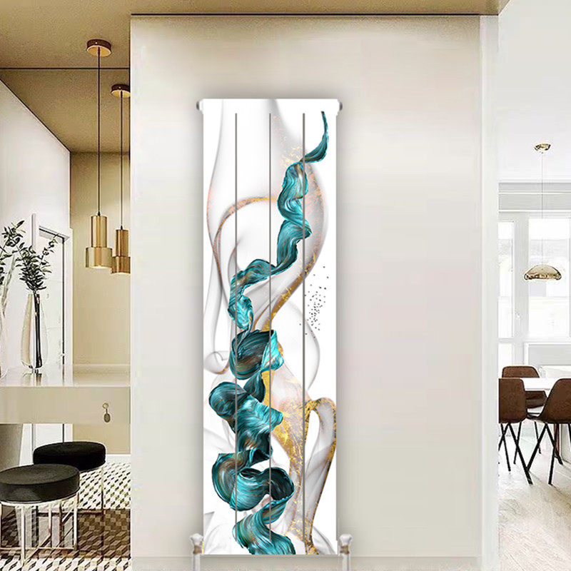 铜铝复合暖气片家用水暖散热片立式艺术暖气明装集中供暖壁挂式