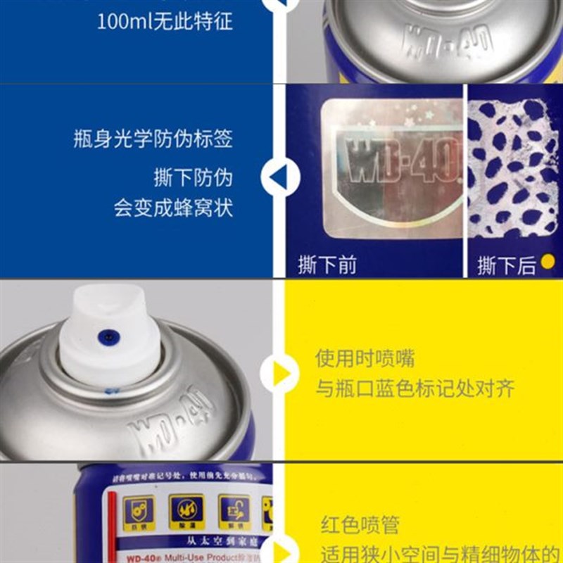 WD40防锈润滑剂工具车门铰炼防盗门合页窗滑轨异响锁芯门锁保养油
