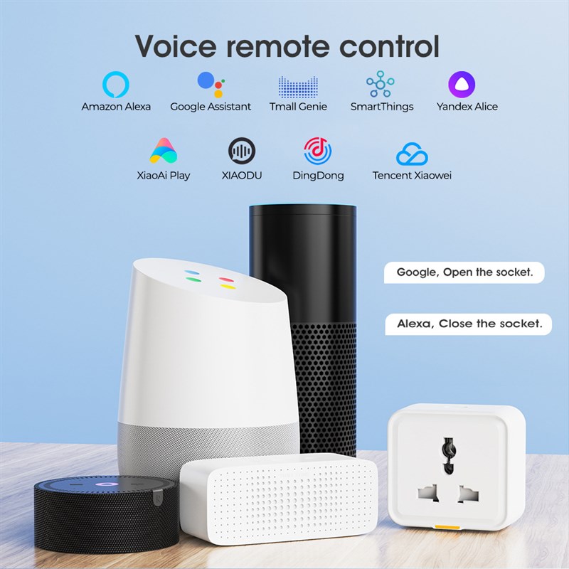 涂鸦WIFI智能插座US EU UK万能规3500W遥控APP语音定时插头开关