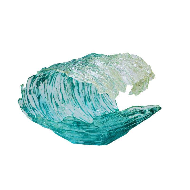客厅装饰品摆件透明树脂抽象水花雕塑样板房玄关别墅过道艺术摆饰