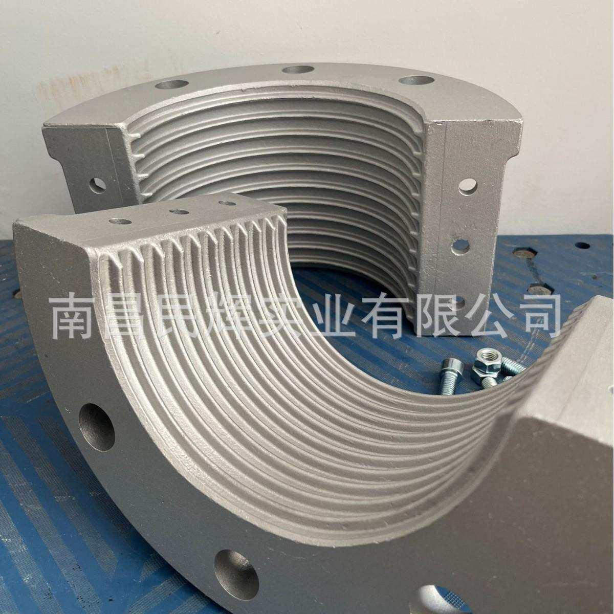 DN50-DN400铝合金法兰管箍铝合金抱箍两片法兰安全管夹