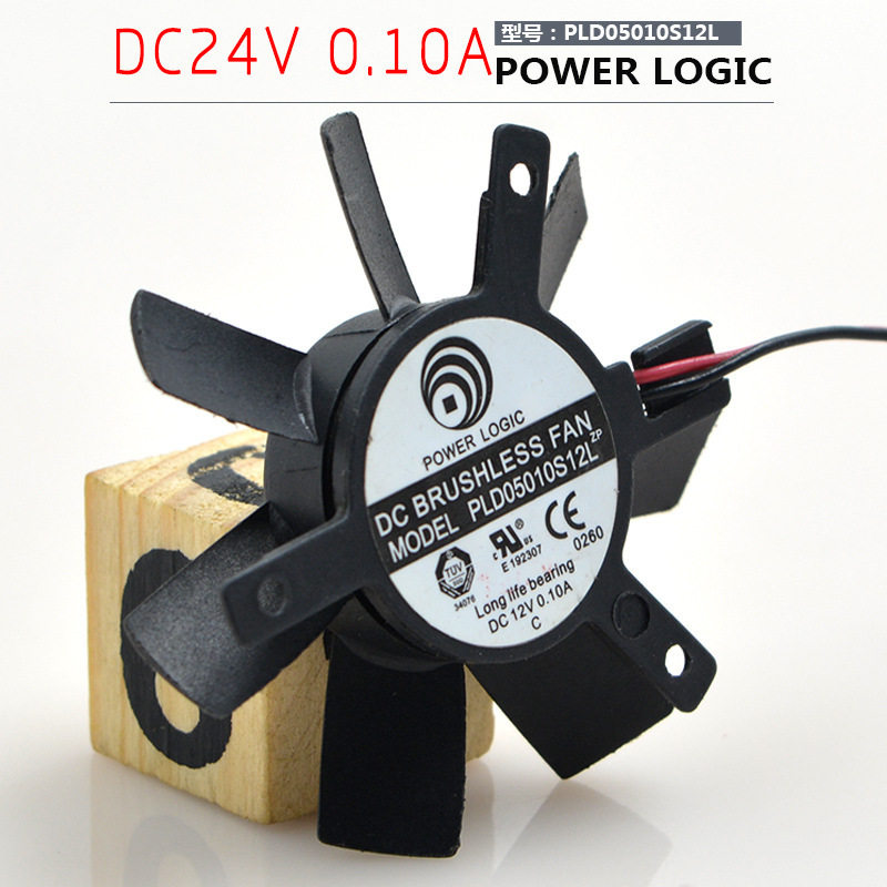 动力PLD05010S12L直径4.6CM孔距3.9CM12V2线超静音显卡风扇