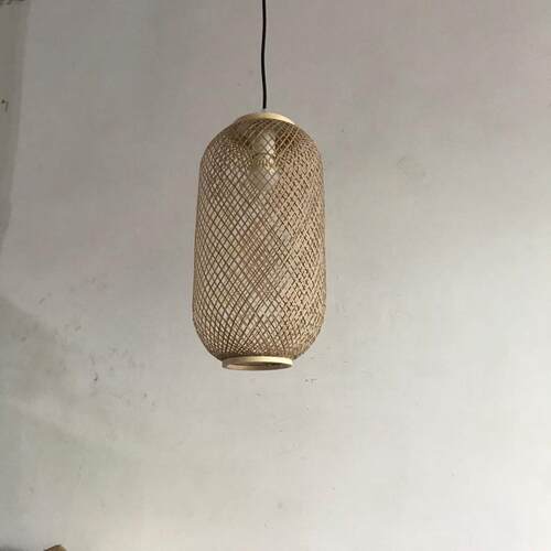 日式藤艺藤编草帽田园饭店餐厅农家乐灯竹篾竹丝手工编织竹艺灯笼