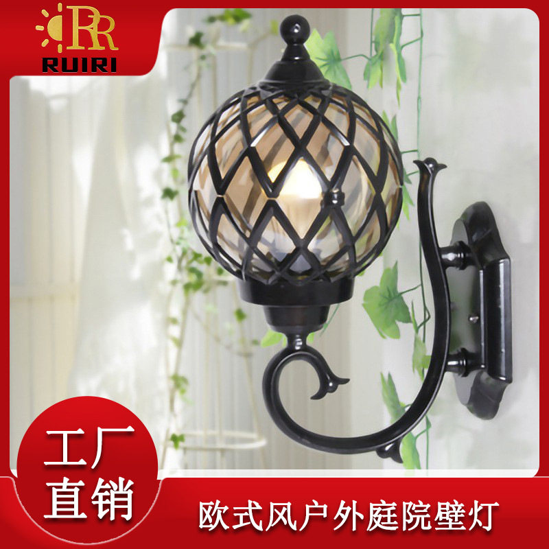 欧式复古壁灯阳台led防水照明灯具走廊客厅氛围挂壁灯别墅庭院灯