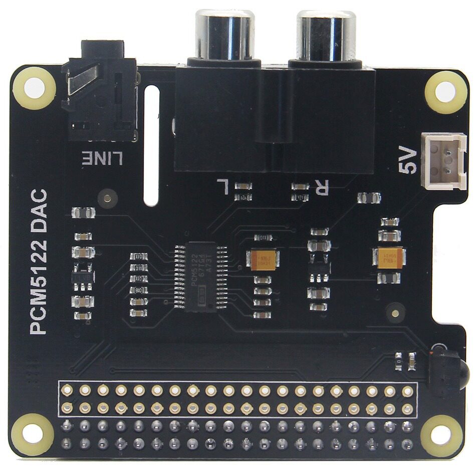 树莓派RaspberryPi扩展板声卡TIHiFi立体声DAC芯片PCM5122