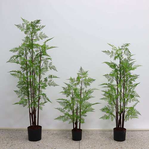 仿真蕨树盆栽马尾蕨客厅绿植蕨类植物家居装饰落地景观盆景仿真花