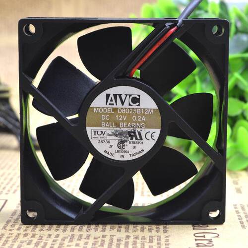 原装奇宏 AVC 8025 D8025B12M 8CM 12V 0.20A 3线 双滚珠机箱风扇